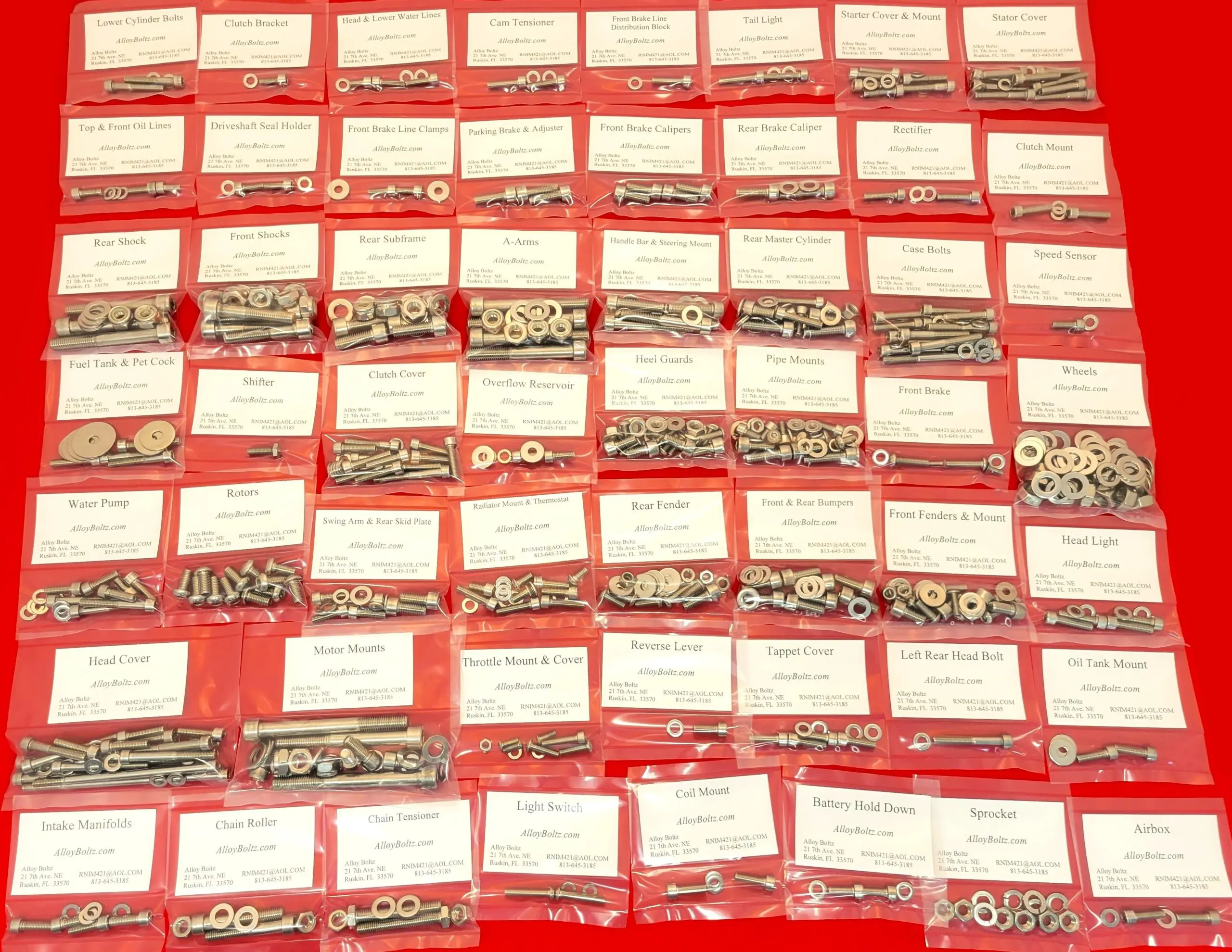 Yamaha YFM660 Raptor ATV Polished Stainless Steel Bolt Kit Set - Image 2