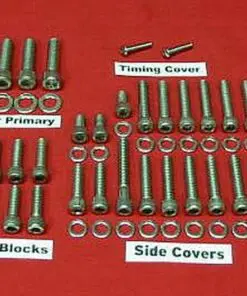 1970 to Early 1984 FLH Shovelhead Polished Stainless Engine Allen Bolt Kit