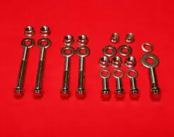 1984-1991 Softail EVO Show Polished Grade 8 ARP Stainless Engine Mount Bolt Kit