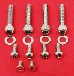 2004 & Up Show Polished Stainless Harley Sportster Switches & Control Levers Allen Bolt Kit