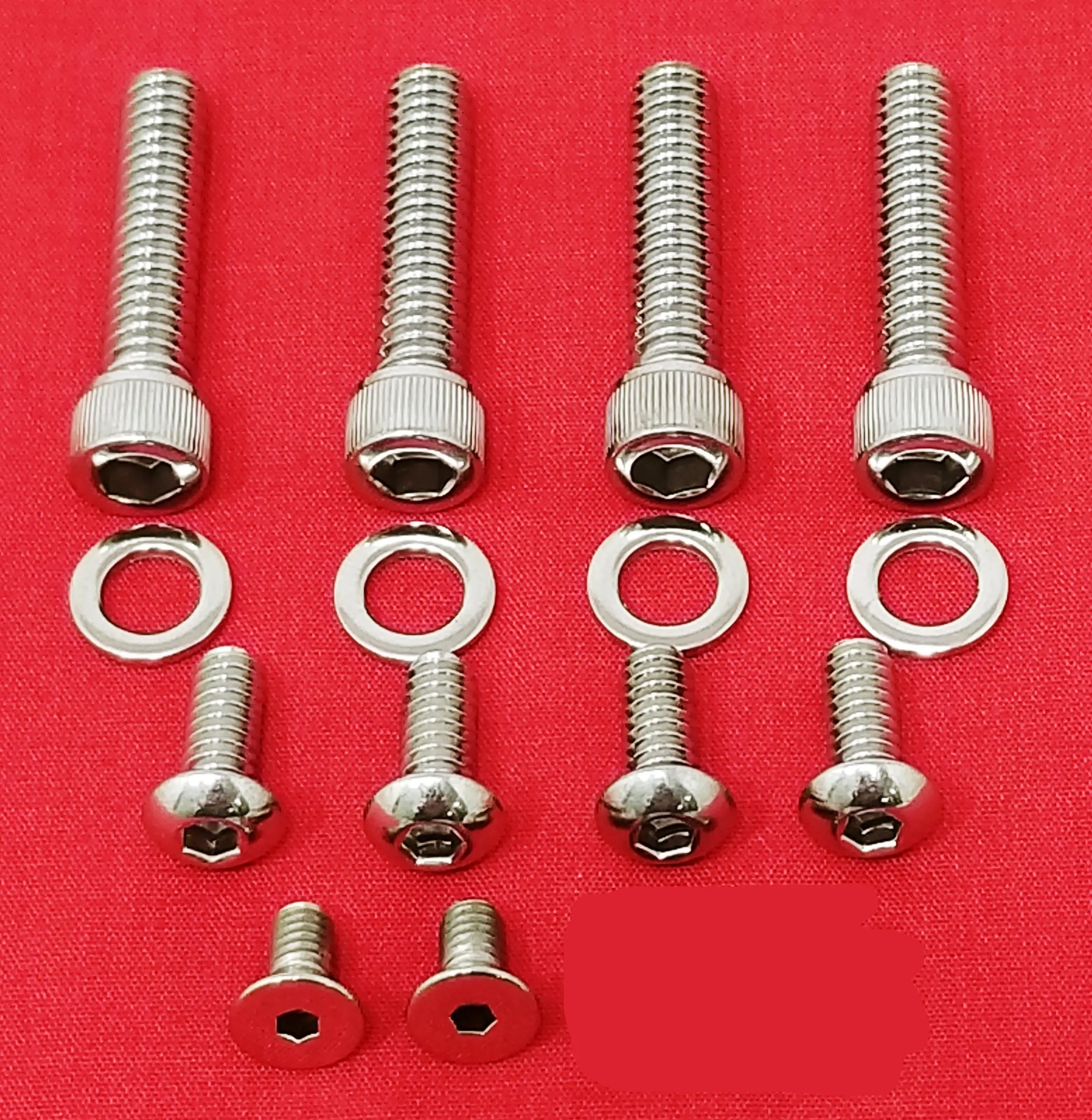 1996-2013 Show Polished Stainless Harley Switches & Control Levers Allen Bolt Kit