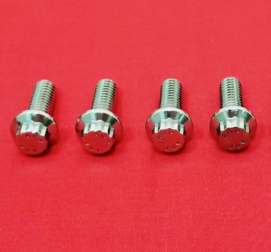 1999-2017 Dyna Low Rider Show Polished Grade 8 ARP Stainless Footpeg Attaching Bolt Kit