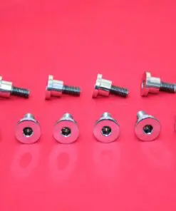 2002 & Up Harley V-Rod Show Polished Stainless Flat Disc Style Front Brake Rotor Bolt Kit
