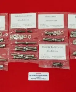 1968-75 HONDA CB350 CL350 SL350 Polished Stainless Steel Engine Bolt Kit Set