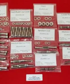 HONDA 1974-77 CB360 CL360 Polished Stainless Steel Engine Bolt Kit Set