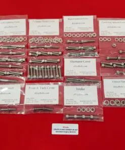 HONDA CB450 CL450 CB500T K0-K7 Polished Stainless Steel Engine Bolt Kit Set