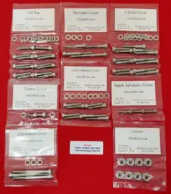 HONDA 1980-83 DOHC CB900F CB1100F Polished Stainless Steel Engine Bolt Kit Set