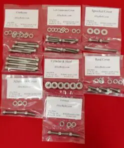 HONDA 1978-80 CR250R ELSINORE Polished Stainless Steel Engine Bolt Kit Set