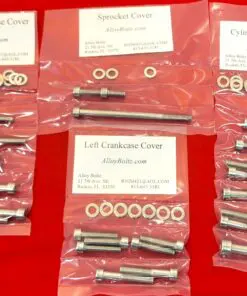 1984-1995 HONDA XR250 XR250R Polished Stainless Steel Engine Bolt Kit Set