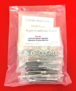 Alternative view of 1984-1995 HONDA XR250 XR250R Polished Stainless Steel Engine Bolt Kit Set