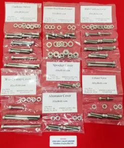 1992-01 HONDA CR250R Polished Stainless Steel Engine Bolt Kit Set