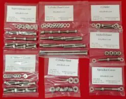 HONDA XL600R Polished Stainless Steel Engine Bolt Kit Set