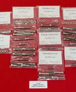 1975-77 HONDA CB400F Polished Stainless Steel Engine Bolt Kit Set