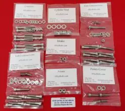 1974-78 HONDA XL125 Polished Stainless Steel Engine Bolt Kit Set