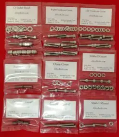 HONDA CB175 CD175 CL175 SL175 Polished Stainless Steel Engine Bolt Kit Set