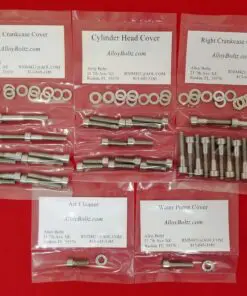 HONDA 1988-2007 VT600 SHADOW Polished Stainless Steel Engine Bolt Kit Set