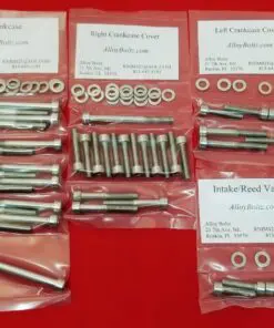 YAMAHA 1974-1977 TY250 Polished Stainless Steel Engine Bolt Kit Set