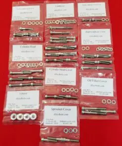 YAMAHA 1976-1981 XT500 TT500 Polished Stainless Steel Engine Bolt Kit Set
