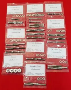 YAMAHA 1976-1981 XT500 TT500 Polished Stainless Steel Engine Bolt Kit Set