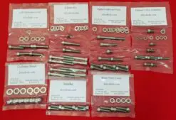 YAMAHA 1982-1987 YZ250 Polished Stainless Steel Engine Bolt Kit Set