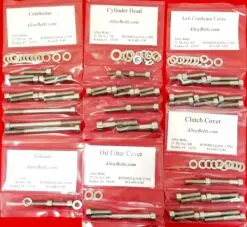 YAMAHA TW200 XT200 Polished Stainless Steel Engine Bolt Kit Set