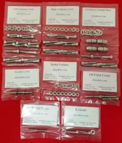 HONDA CA160, CB160, CL160 Polished Stainless Steel Engine Bolt Kit Set