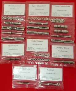HONDA CA160, CB160, CL160 Polished Stainless Steel Engine Bolt Kit Set