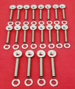 Ford 351C 351M 400M Boss Cleveland Stainless Oil Pan Stud Bolt Kit Set