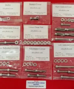 HONDA 1979-82 CB650 CB650C CB650SC Polished Stainless Steel Engine Bolt Kit Set