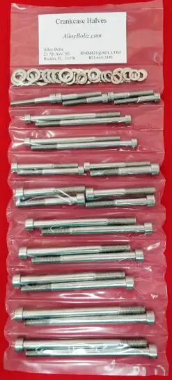 1975-77 HONDA CB400F CRANKCASE Halves Polished Stainless Steel Engine Bolt Kit Set