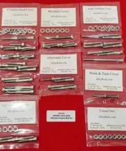 1972-74 HONDA CB350F Polished Stainless Steel Engine Bolt Kit Set