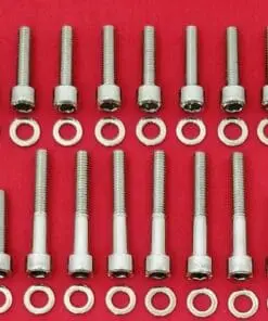 YAMAHA 1974-1977 DT125 Polished Stainless Steel Engine Bolt Kit Set