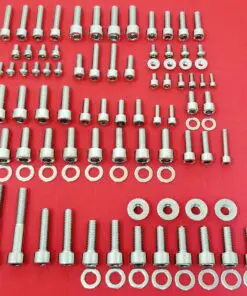 2002 & Up Polished Stainless V-Rod Non-Engine Bike Chassis Bolt Kit