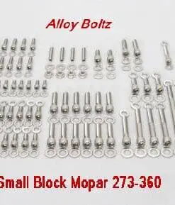 218 Pc SB Mopar Stainless Allen Bolt Kit
