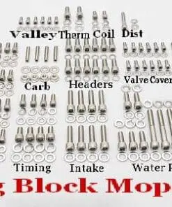 256 Pc BB Mopar 383-440 Stainless Allen Bolt Kit
