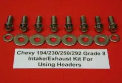 Chevy 194-292 Grd 8 Stainless Aftermarket Header/Intake Bolts