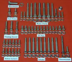 Chevy 2.8 Liter Stainless Steel Hex Head Engine Bolt Kit
