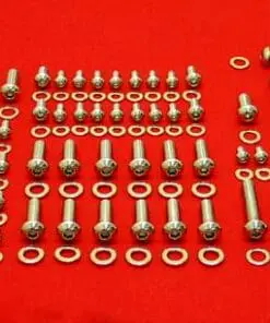 Small Block Chevy Polished Stainless Button Engine Kit