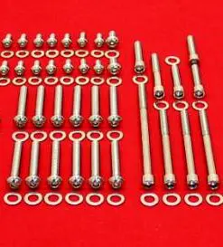 Small Block Ford Polished Stainless Button Engine Kit