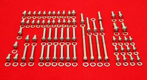 Small Block Ford Polished Stainless Button Engine Kit