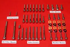 1971-1976 Sportster Ironhead Polished Grade 8 Bolt Kit
