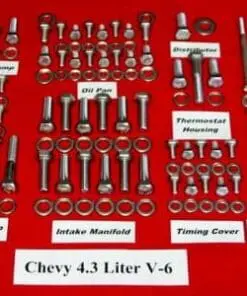 217 Pc Marine 4.3L V-6 Stainless Steel Hex Engine Bolt Kit