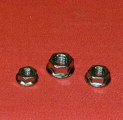 1966-1984 Polished Harley Rocker Box 6pt Flange Nut Kit
