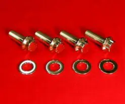 YFM350 Warrior Polished Grade 8 Stainless Foot Peg Bolt Kit