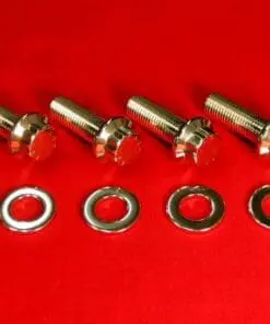 YFM350 Warrior Polished Grade 8 Stainless Foot Peg Bolt Kit