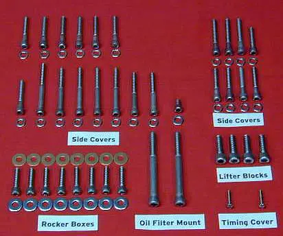 1986-1990 Sportster XL Evo Polished Allen Bolt Kit