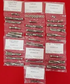 YAMAHA 1981-1985 VIRAGO XV700 XV750 Polished Stainless Steel Engine Bolt Kit Set