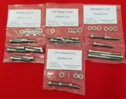 SUZUKI 1968-1975 T500 TITAN Polished Stainless Steel Engine Bolt Kit Set