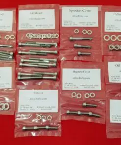 SUZUKI 1971-1977 TM400 TS400 Polished Stainless Steel Engine Bolt Kit Set