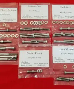 SUZUKI 1980-1983 GS750 16 VALVE Polished Stainless Steel Engine Bolt Kit Set
